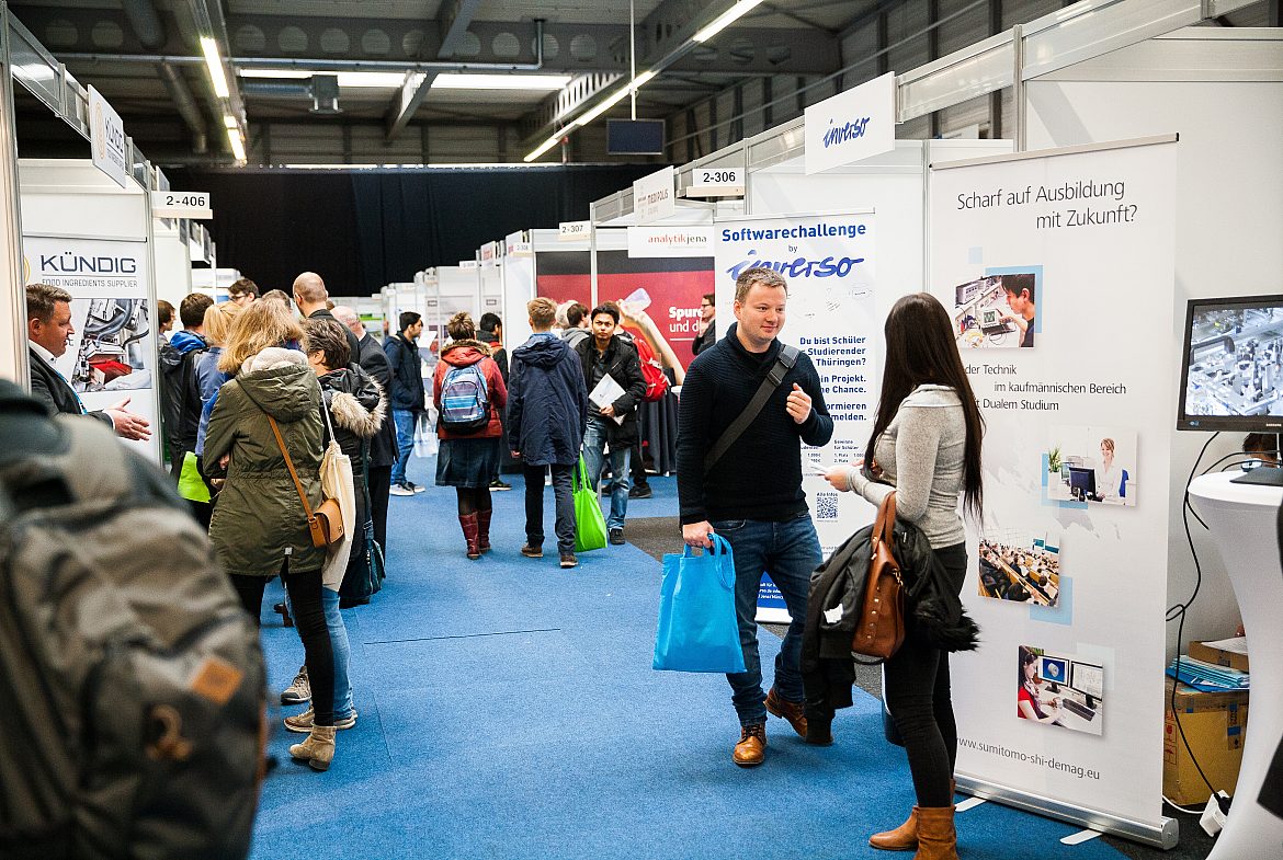 academix Messe Stände & Besucher Copyright: LEG Thüringen/Thomas Abe