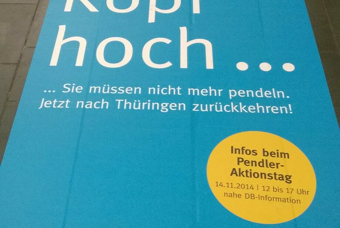 Pendler*innen-Ansprache am Hauptbahnhof Frankfurt/Main Copyright: ©LEG Thüringen/ThAFF