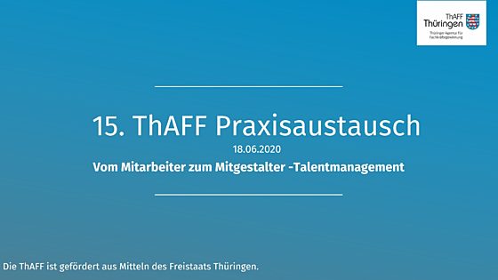 Titelbild 15. ThAFF-Praxisaustausch Titelbild 15. ThAFF-Praxisaustausch